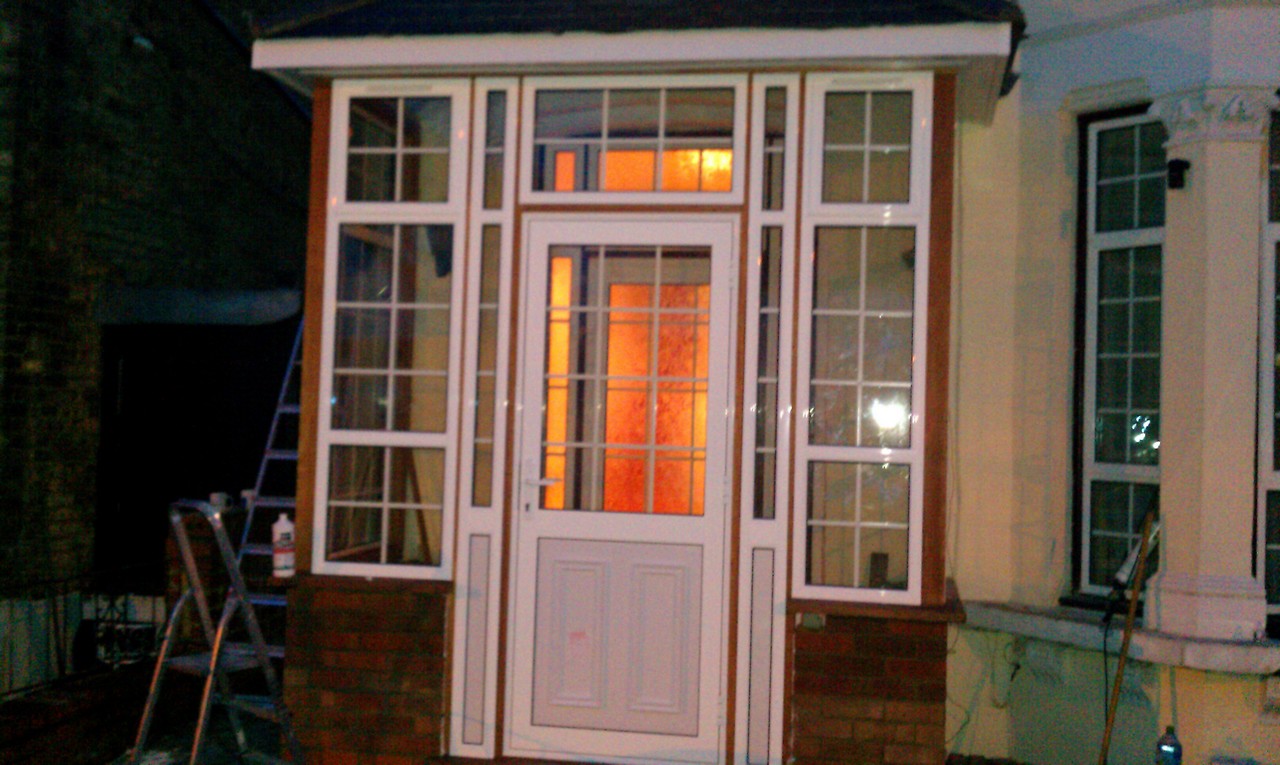 uPVC porch with Georgian bar glazing installed in Forest Gate